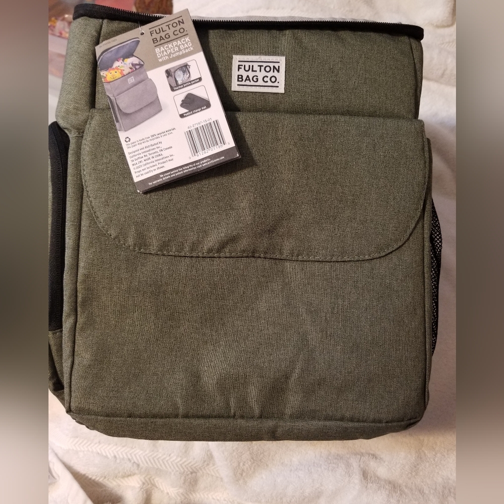 NWT FULTON BAG CO BACKPACK DIAPER BAG WITH JUMPSACK /COOLER